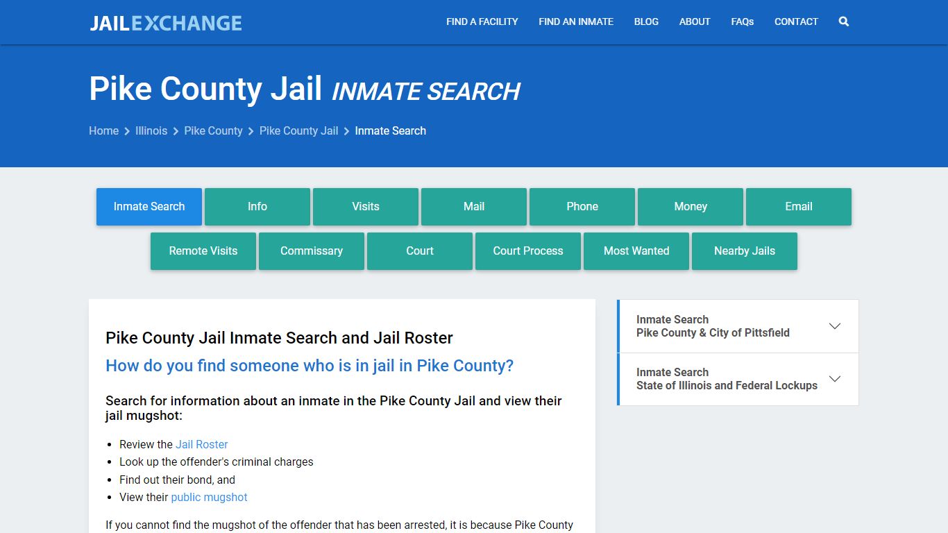 Inmate Search: Roster & Mugshots - Pike County Jail, IL