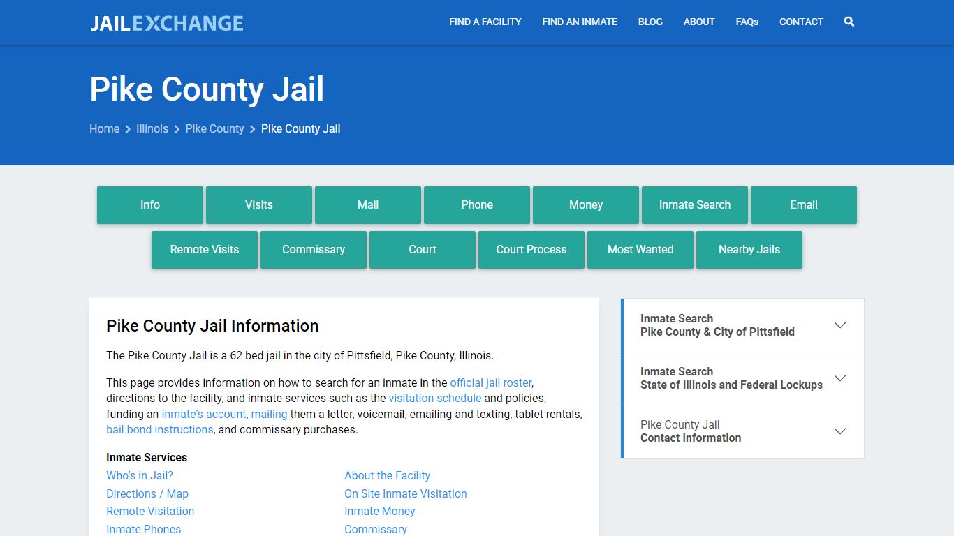 Pike County Jail, IL Inmate Search, Information - Jail Exchange